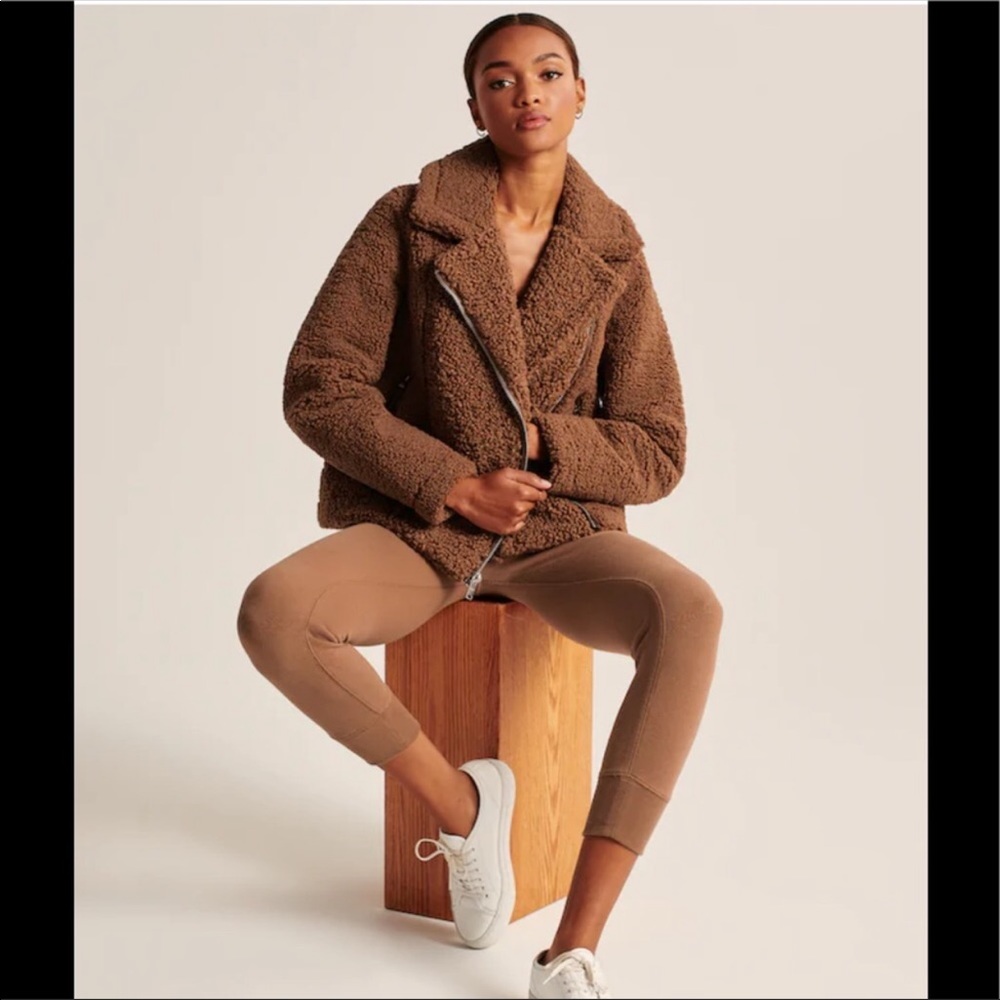 ABERCROMBIE SHERPA MOTO JACKET NWT